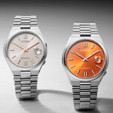  Shop Authentic Citizen Tsuyosa Automatic Oatmeal White Dial Silver Steel Strap Watch For Men - NJ0151-88W - Luxxuri