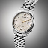  Shop Authentic Citizen Tsuyosa Automatic Oatmeal White Dial Silver Steel Strap Watch For Men - NJ0151-88W - Luxxuri