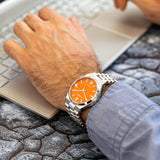  Shop Authentic Citizen Tsuyosa Automatic Orange Dial Silver Steel Strap Watch For Men - NJ0151-88Z - Luxxuri