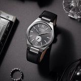  Shop Authentic Citizen Tsuyosa Automatic Grey Dial Black Leather Strap Watch for Men - NK5010-01H - Luxxuri