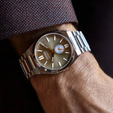  Shop Authentic Citizen Tsuyosa Automatic Titanium Yellow Dial Silver Steel Strap Watch For Men - NK5010-51X - Luxxuri