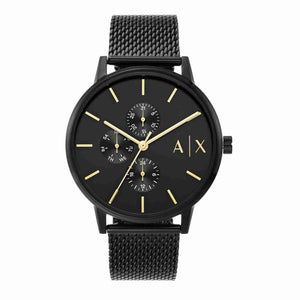  Shop Authentic Armani Exchange Cayde Chronograph Black Dial Black Mesh Strap Watch For Men - AX2716 - Luxxuri