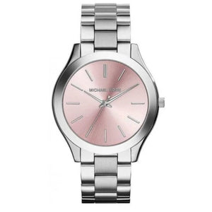  Shop Authentic Michael Kors Slim Runway Quartz Pink Dial Silver Steel Strap Watch For Women - MK3380 - Luxxuri