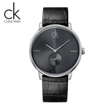  Shop Authentic Calvin Klein Accent Black Dial Black Leather Strap Watch for Men - K2Y211C3 - Luxxuri