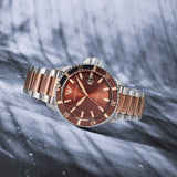  Shop Authentic Emporio Armani Diver Quartz Brown Dial Two Tone Steel Strap Watch For Men - AR11340 - Luxxuri