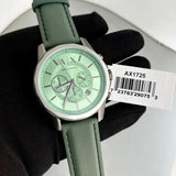  Shop Authentic Armani Exchange Banks Chronograph Green Dial Green Leather Strap Watch For Men - AX1725 - Luxxuri