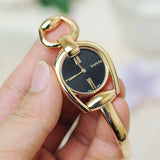  Shop Authentic Gucci Horsebit Collection Black Dial Rose Gold Steel Strap Watch For Women - YA139507 - Luxxuri