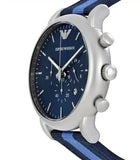  Shop Authentic Emporio Armani Luigi Chronograph Quartz Blue Dial Blue Nylon Strap Watch For Men - AR1949 - Luxxuri