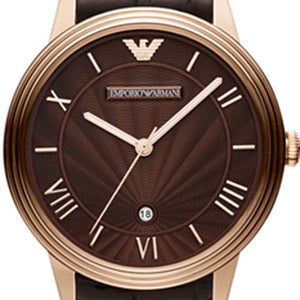  Shop Authentic Emporio Armani Classic Quartz Brown Dial Brown Leather Strap Watch For Men - AR1613 - Luxxuri