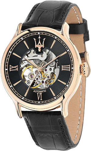  Shop Authentic Maserati Epoca Automatic Skeleton Mechanical Black Watch For Men - R8821118001 - Luxxuri