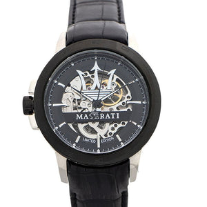  Shop Authentic Maserati Automatic Black Dial Black Leather Strap Watch For Men - R8821119007 - Luxxuri