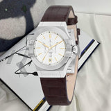 Shop Authentic Maserati Potenza Silver Dial Brown Leather Strap Watch For Women - R8851108506 - Luxxuri