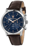  Shop Authentic Maserati Epoca Chronograph Blue Dial Brown Leather Strap Watch For Men - R8871618014 - Luxxuri
