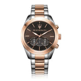  Shop Authentic Maserati Traguardo Chronograph Brown Dial Two Tone Steel Strap Men's Watch - R8873612003 - Luxxuri