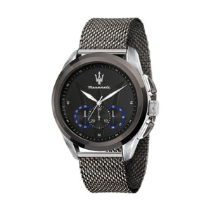  Shop Authentic Maserati Traguardo Chronograph Black Dial Mesh Bracelet Watch For Men - R8873612006 - Luxxuri
