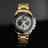  Shop Authentic Maserati Traguardo Skeleton Black Dial Gold Steel Strap Watch For Men - R8873612058 - Luxxuri