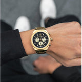  Shop Authentic Maserati Stile 45mm Chronograph Black Dial Gold Steel Strap Watch For Men - R8873642001 - Luxxuri