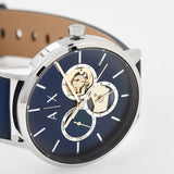  Shop Authentic Armani Exchange Cayde Chronograph Blue Dial Blue Leather Strap Watch for Men - AX2746 - Luxxuri