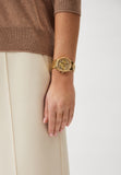  Shop Authentic Michael Kors Ritz Chronograph Gold Dial Gold Steel Strap Watch For Women - MK7310 - Luxxuri