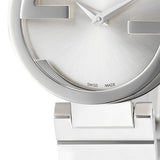  Shop Authentic Gucci G Interlocking Silver Dial Silver Steel Strap Watch For Women - YA133503 - Luxxuri
