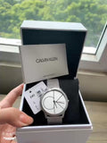  Shop Authentic Calvin Klein Minimal White Dial Silver Mesh Bracelet Watch for Women - K3M5215X - Luxxuri
