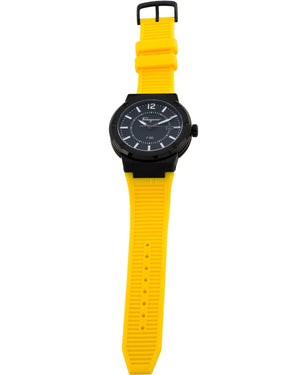  Shop Authentic Salvatore Ferragamo F-80 Classic Black Dial Yellow Rubber Strap Watch for Men - SFHY01522 - Luxxuri