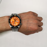  Shop Authentic Seiko 5 Sports Automatic Orange Dial Silver Steel Strap Watch For Men - SRPD59K1 - Luxxuri
