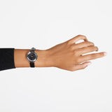  Shop Authentic Swarovski Octea Nova Black Dial Black Leather Strap Watch for Women - 5650033 - Luxxuri