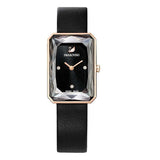  Shop Authentic Swarovski Uptown Black Dial Black Leather Strap Watch for Women - 5547710 - Luxxuri