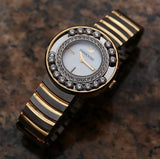  Shop Authentic Swarovski Lovely Crystals Mother of Pearl Dial Two Tone Steel Strap Watch for Women - 1187022 - Luxxuri