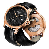  Shop Authentic Tissot Le Locle Chronometer Black Dial Black Leather Strap Watch For Men - T006.408.36.057.00 - Luxxuri