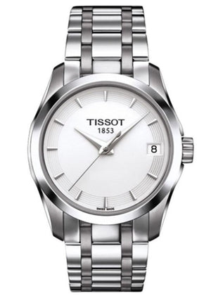  Shop Authentic Tissot T Trend Couturier White Dial Silver Steel Strap Watch For Women - T035.210.11.011.00 - Luxxuri