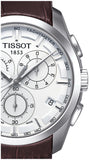  Shop Authentic Tissot Couturier Chronograph White Dial Brown Leather Strap Watch For Men - T035.617.16.031.00 - Luxxuri