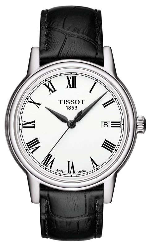  Shop Authentic Tissot T Classic Carson White Dial Black Leather Strap Watch for Men - T085.410.16.013.00 - Luxxuri