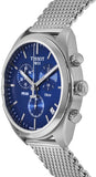  Shop Authentic Tissot PR 100 Chronograph Blue Dial Silver Mesh Bracelet Watch for Men - T101.417.11.041.00 - Luxxuri