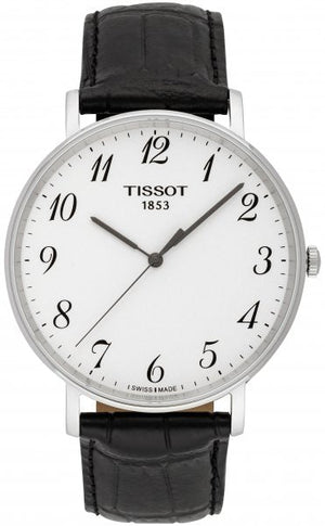  Shop Authentic Tissot Everytime Large White Dial Black Leather Strap Watch For Men - T109.610.16.032.00 - Luxxuri