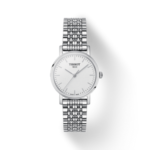  Shop Authentic Tissot Everytime Small White Dial Silver Mesh Bracelet Watch For Women - T109.210.11.031.00 - Luxxuri