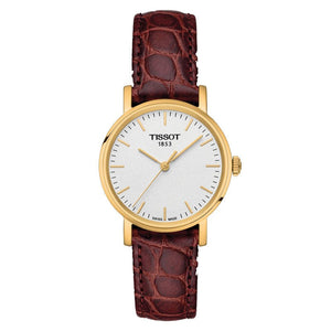  Shop Authentic Tissot Everytime Desire Small White Dial Maroon Leather Strap Watch For Women - T109.210.36.031.00 - Luxxuri