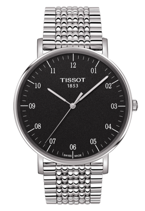  Shop Authentic Tissot Everytime Large Black Dial Silver Mesh Bracelet Watch For Men - T109.610.11.077.00 - Luxxuri