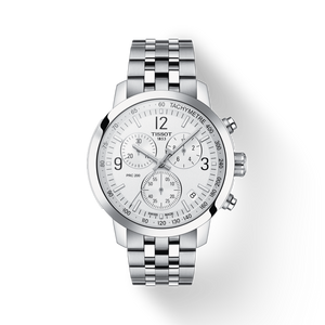  Shop Authentic Tissot T Sport PRC 200 Chronograph White Dial Silver Steel Strap Watch For Men - T114.417.11.037.00 - Luxxuri