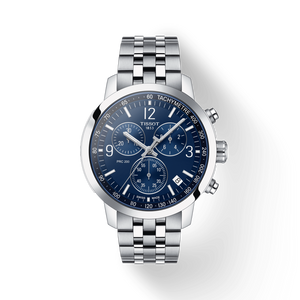  Shop Authentic Tissot PRC 200 Chronograph Quartz Blue Dial Silver Steel Strap Watch For Men - T114.417.11.047.00 - Luxxuri