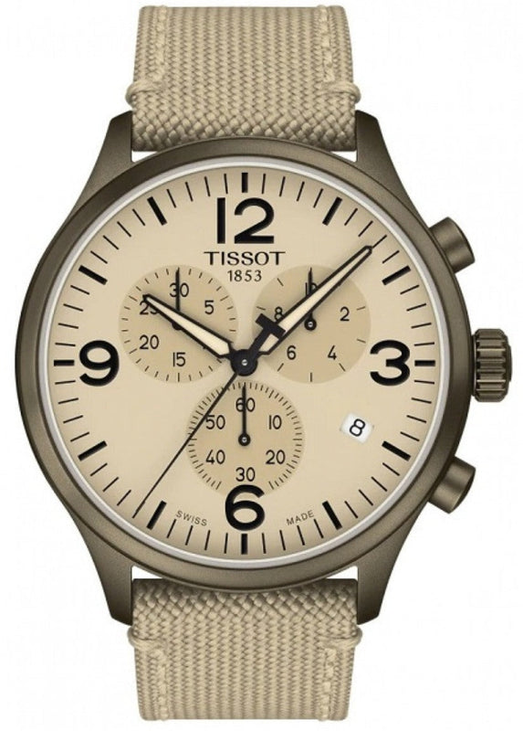  Shop Authentic Tissot Chrono XL Beige Diag Beige NATO Strap Watch For Men - T116.617.37.267.01 - Luxxuri