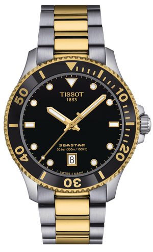  Shop Authentic Tissot Seastar 1000 Black Dial Two Tone Steel Strap Watch For Men - T120.410.22.051.00 - Luxxuri