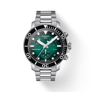  Shop Authentic Tissot Seastar 1000 Chronograph Green Dial Silver Steel Strap Watch For Men - T120.417.11.091.01 - Luxxuri