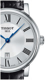  Shop Authentic Tissot Carson Premium Lady Silver Dial Black Leather Strap Watch For Women - T122.210.16.033.00 - Luxxuri