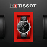 Shop Authentic Tissot Carson Premium Chronograph Black Dial Black Leather Strap Watch For Men - T122.417.16.051.00 - Luxxuri