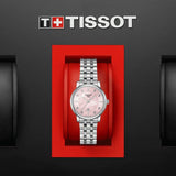  Shop Authentic Tissot T Classic Carson Premium Lady Mother of Pearl Pink Dial Silver Steel Strap Watch For Women - T122.210.11.159.00 - Luxxuri
