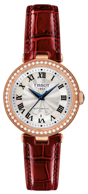  Shop Authentic Tissot Bellissima Small Lady Diamonds Silver Dial Brown Leather Strap Watch For Women - T126.207.66.113.00 - Luxxuri
