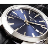  Shop Authentic Tissot Gentlemen Blue Dial Black Leather Strap Watch for Men - T127.410.16.041.01 - Luxxuri