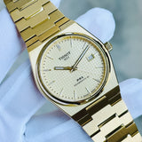  Shop Authentic Tissot PRX Powermatic 80 Gold Dial Gold Steel Strap Watch for Men - T137.407.33.021.00 - Luxxuri